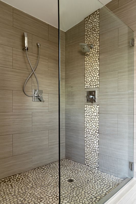 Rain Shower with Tile Accent